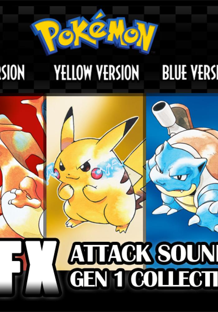 ☊ Pokemon SFX Gen 1 - Attack Moves - RBY - Video Game Music 