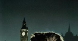 Transformation scene from "Werewolves of London" featuring a werewolf in front of Big Ben at night.