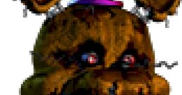 Terrifying animatronic from Five Nights at Freddy's 4, featuring menacing teeth and unsettling red eyes.