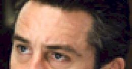 Close-up of a serious Robert De Niro, showcasing his intense expression and captivating gaze, embodying classic cinematic charisma.