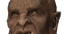 Mogrul, the orc character from The Elder Scrolls V: Skyrim, showcasing a fierce expression and detailed features.