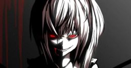 Sinister anime girl with chains, red eyes, and an evil grin, embodying the essence of dark anime female characters.