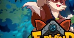 Furwind video game cover featuring a fox character, forest backdrop, and playful cartoon elements. Adventure awaits!