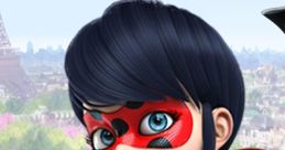 Ladybug smiles confidently in her red and black costume, ready for action in "Miraculous: Tales of Ladybug & Cat Noir.