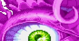 Close-up of Shuma-Gorath's vibrant green eye and pink tentacles, showcasing the iconic Marvel Super Hero's eerie design.