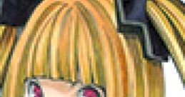 Maria Renard from Castlevania Judgment showcases her iconic pink eyes and striking blond pigtails, embodying her fierce spirit.