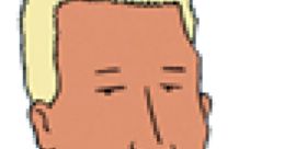 Boomhauer from King of the Hill, Season 1, with his signature blonde hair and laid-back expression, embodying Texas charm.