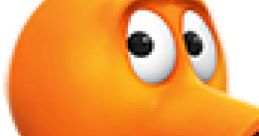 Q*bert character design featuring a vibrant orange figure with large eyes and a distinctive long snout, ready for adventure.