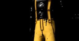 Sammy Lawrence from Bendy and the Ink Machine, featuring iconic yellow overalls and a dark, inky look.