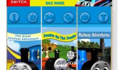 Thomas the Tank Engine 3D All-Stars Nintendo Switch cover featuring DLC code for 'Building the New Line' and more adventures.