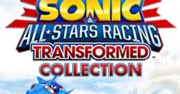 Sonic races in a blue car in Sonic & All-Stars Racing Transformed, showcasing vibrant graphics and exciting gameplay.