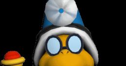 Kamek from the Super Mario franchise, dressed in blue with glasses, holding a staff, iconic in Wii U, 3DS, and Switch games.