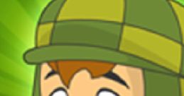 El Chavo character with a cheerful expression, vibrant green background, from the video game "El Chavo: A Carnival in the Apartments.