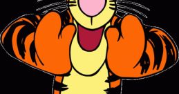 Tigger tries laughing like everyone else "Tigger tries laughing like everyone else." The of Tigger attempting to mimic