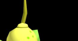 Weepinbell from Pokemon Snap, featuring its quirky face and vibrant colors against a black background.