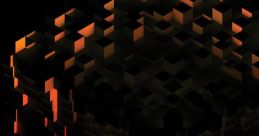 Abstract voxel art inspired by Minecraft Volume Beta features a glowing cube against a dark background.