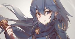 Lucina from Super Smash Bros. Ultimate wielding her signature sword, ready for battle in a dynamic pose.