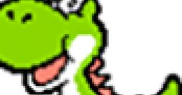 Cheerful Yoshi character, a green dinosaur from the Mario franchise, known for his friendly personality and adventurous spirit.