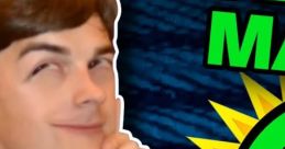 MatPat from The Game Theorists, pondering a game theory concept with a thoughtful expression and colorful graphics.