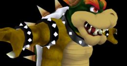 Bowser from Super Smash Bros. Melee, featuring iconic spikes and fierce expression, ready for battle.