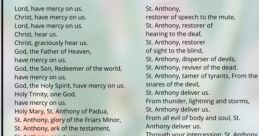 Litany The of Litany S are as diverse and unique as the subject itself. The melodic chants of "Credo 3" transport the