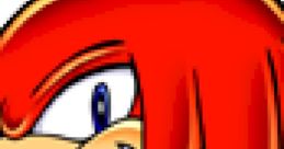 Knuckles the Echidna from Sonic Adventure, showcasing his determined expression and iconic red spikes.