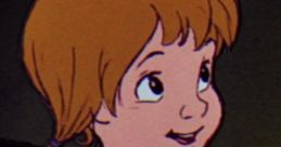 Penny from Disney's The Rescuers (1977) smiles, showcasing her adventurous spirit and character innocence.