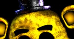 Jumpscare Yellow Bear from Five Nights at Freddy's with a menacing grin and top hat, embodying classic horror game vibes.