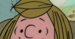 Peppermint Patty from the 1975-77 series, expressing confusion with a worried expression in a vibrant green shirt.