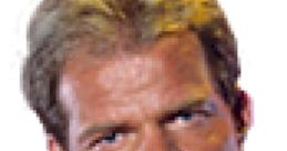 Lex Luger smiling confidently, showcasing his muscular physique and iconic look from his wrestling career.