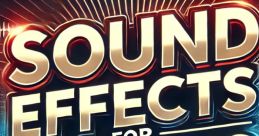 Sound effects for editing with vibrant visuals and audio wave patterns, perfect for enhancing video production.