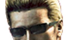 Albert Wesker from Resident Evil 5, featuring his iconic sunglasses and slicked-back blonde hair, embodies the ultimate antagonist.