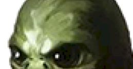 Aqualish character featuring a distinctive green visage, large eyes, and prominent tusks from the Star Wars universe.