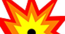 Bright explosion graphic with red and yellow colors, symbolizing blasts and detonations in visual media.