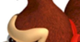 Donkey Kong smiling, iconic character from Mario Kart Wii, showcasing his playful and competitive spirit.