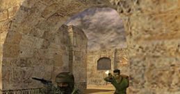 Players engaging in tactical gameplay in a Cs1.6 map, showcasing strategy and team cooperation in a virtual combat setting.