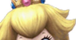 Princess Peach character portrait from Super Smash Bros. Brawl, featuring her iconic crown and pink dress.