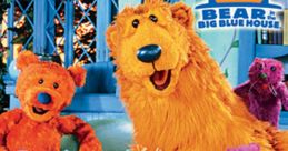 Bear and friends from "Bear in the Big Blue House" pose together in a colorful setting, bringing joy and nostalgia.