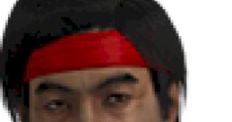 Liu Kang from Mortal Kombat, showcasing his determined expression and iconic red headband.