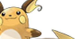 Raichu from Pokémon Puzzle League, a cheerful electric-type Pokémon with vibrant yellow fur and iconic tail.