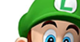 Luigi smiling excitedly, sporting his green hat and overalls from Mario Party 4, ready for fun and adventure.