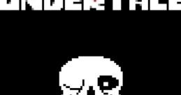 Sans from Undertale, the skeleton character, poses playfully against a black background with the game's title above.