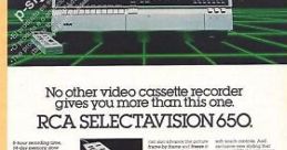 RCA SelectaVision 80's Advertising Video Phrases Phrases from the RCA SelectaVision advertising video from the 1980's.