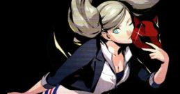 Ann Takamaki from Persona 5, playfully holding a mask, showcasing her iconic stylish outfit and character design.