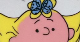 Sally Brown, animated character from 1965-67, holds a pencil and is surprised in a colorful scene.