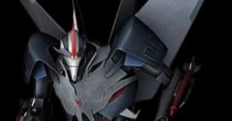 Transformers Prime's Starscream stands menacingly, showcasing sleek design and powerful features in this striking depiction.