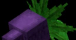 Foliaath from Mowzie's Mobs Minecraft, featuring vibrant green foliage and a unique purple structure.