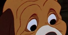 Young Copper from Disney's The Fox and the Hound, showcasing his friendly and trusting expression.