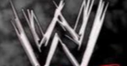 WWE logo featuring bold white letters with a red slash, symbolizing iconic wrestling culture and theme songs.