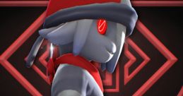 Niles from SMG4 in a stylish profile pose, featuring glowing red eyes and a striking red and black background.